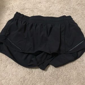 Black Lululemon Hotty Hot Shorts
